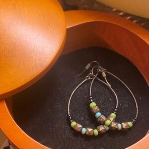 Elegant Beaded Hoop Earrings